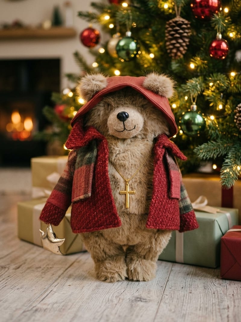 Weinroter Plüschbär